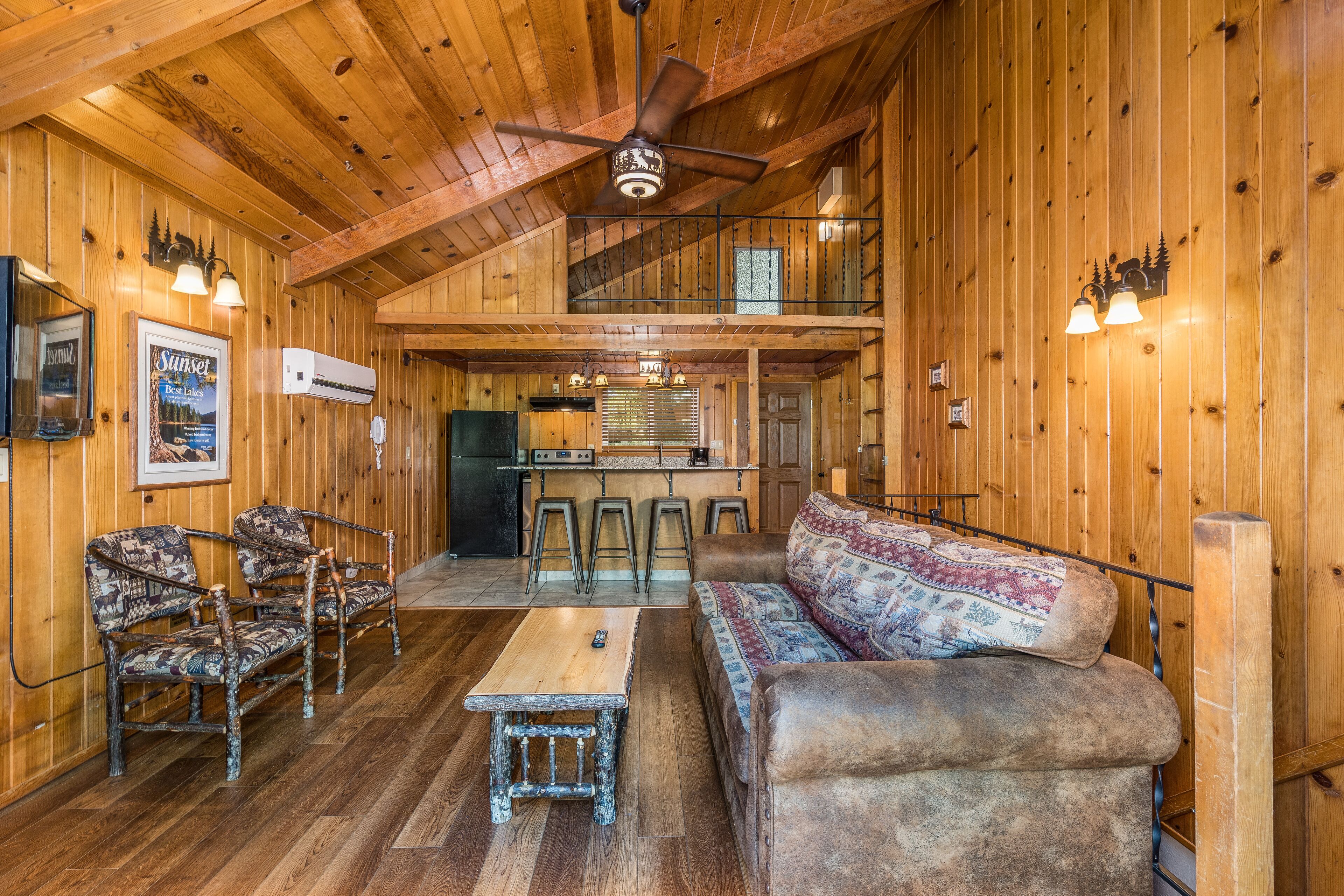 standard chalet, multiple beds, kitchen, resort view | living room | 32-inch flat-screen tv with cable channels, tv