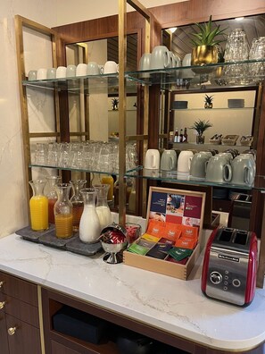 Daily buffet breakfast (EUR 18 per person)