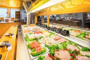 Daily buffet breakfast for a fee