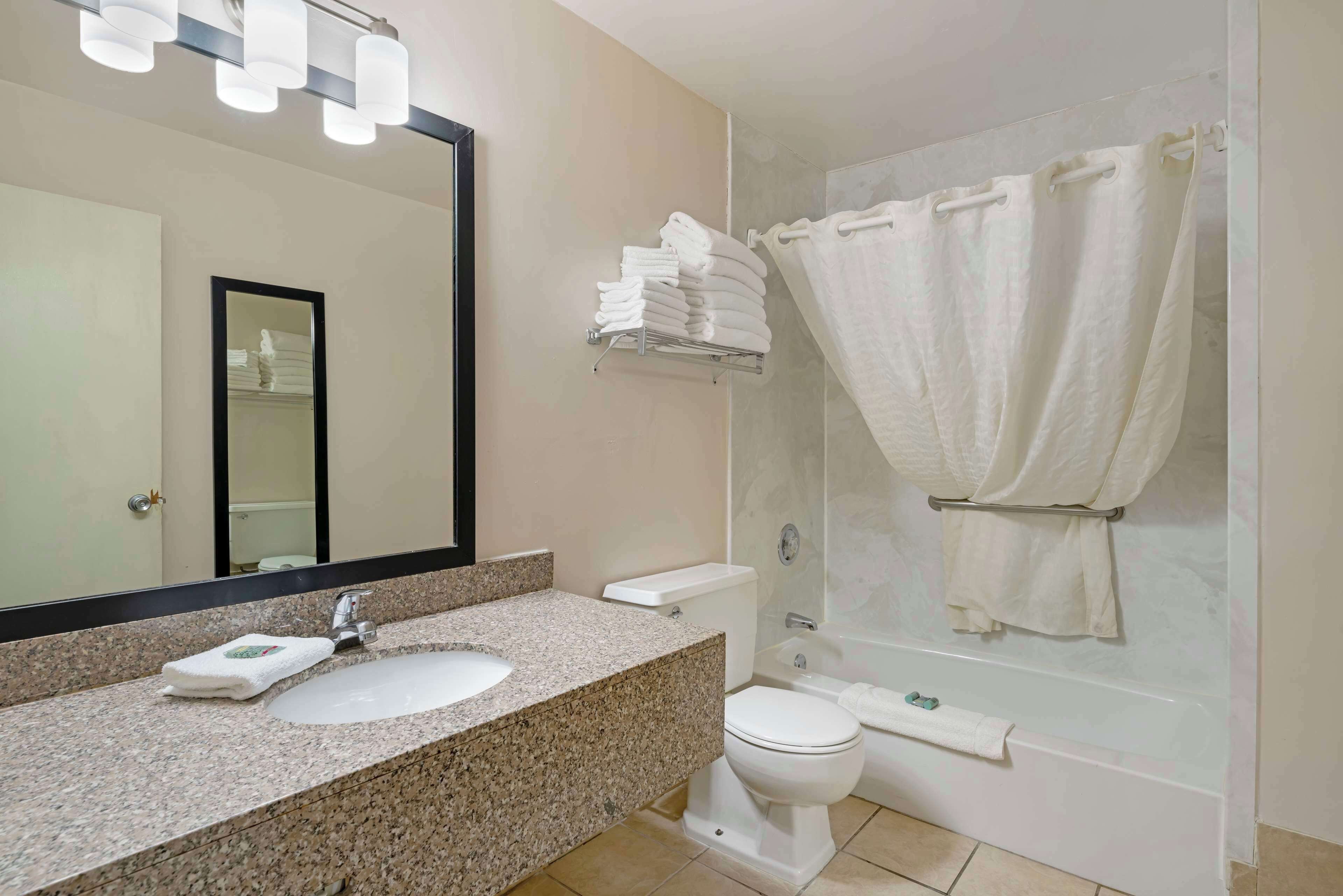 standard room, multiple beds, non smoking, refrigerator & microwave (larger room;with sofabed) | bathroom | free toiletries, hair dryer, towels