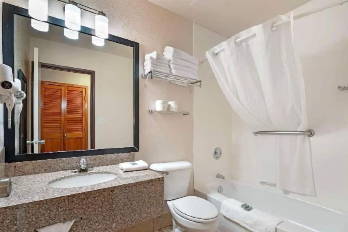 Free toiletries, hair dryer, towels