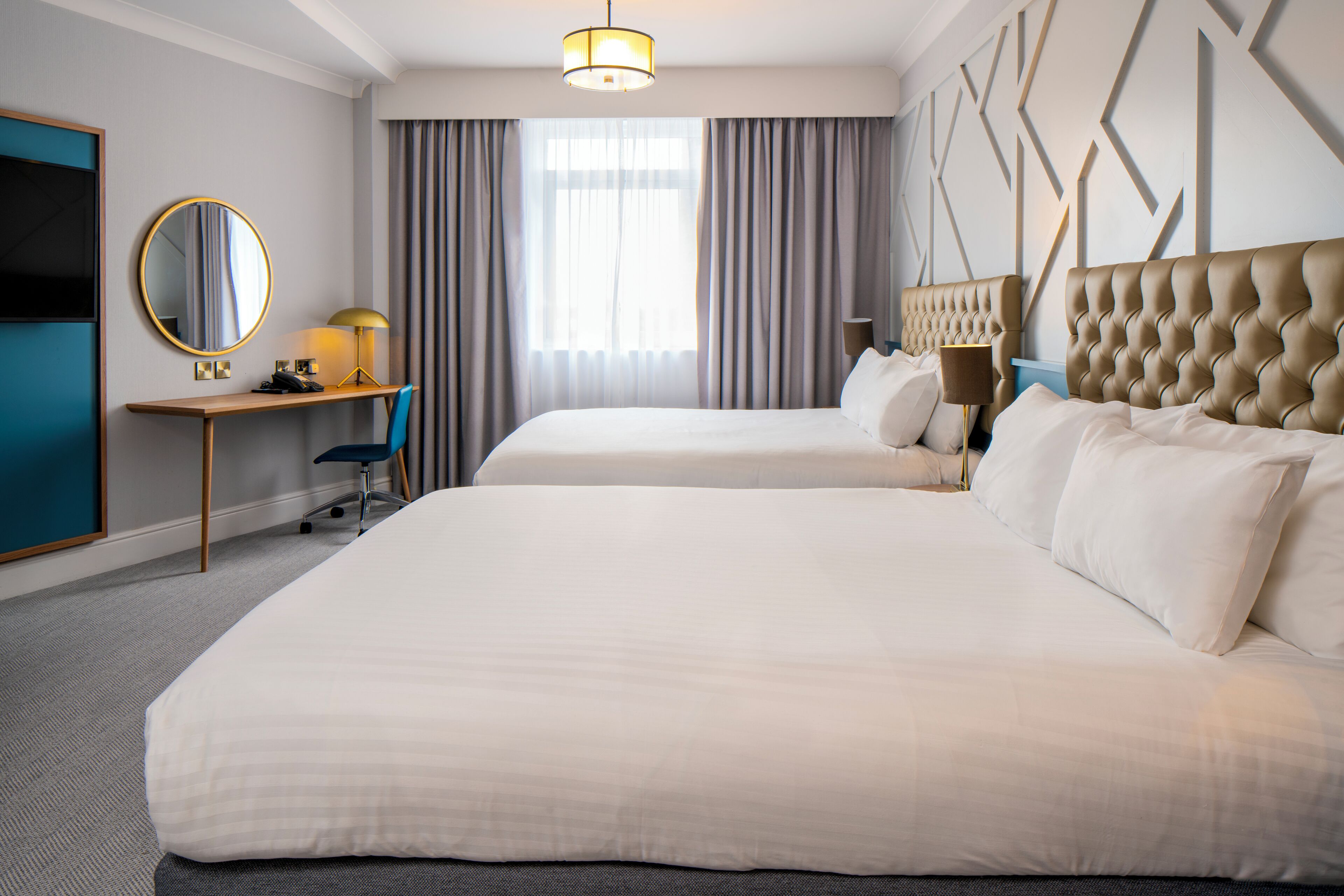 family room, 2 double beds, non smoking | 1 bedroom, desk, iron/ironing board, free wifi