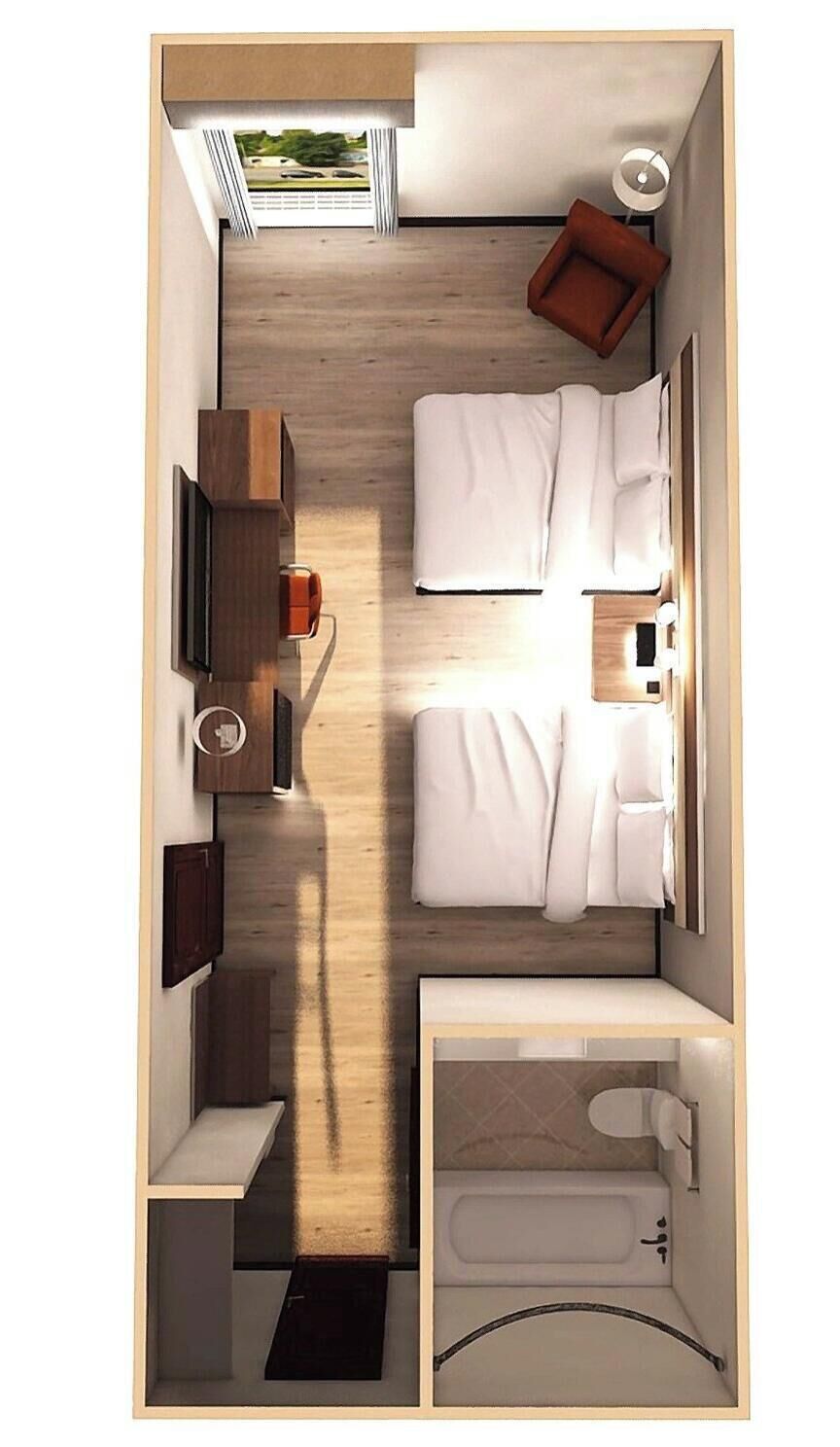 Habitación estándar, 2 camas Queen size | Ropa de cama de alta calidad y escritorio 