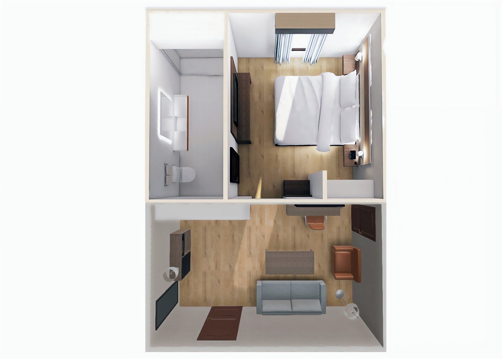 Suite, 1 habitación | Escritorio, espacio para trabajar con laptop y cortinas blackout 