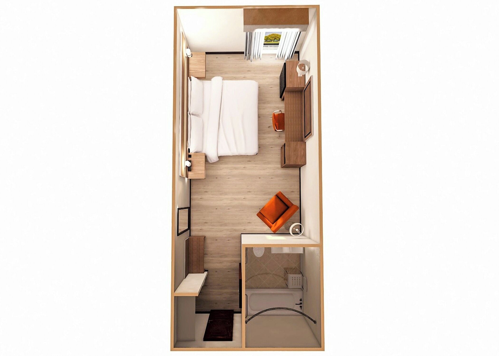 標準客房, 1 張特大雙人床, 無障礙 (Mobility) | 平面圖