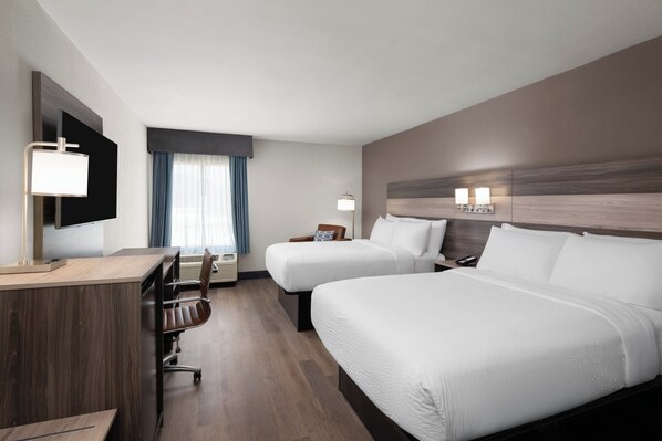 Standard Room, 2 Queen Beds | Desk, laptop workspace, blackout drapes, soundproofing