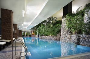 Indoor pool, seasonal outdoor pool