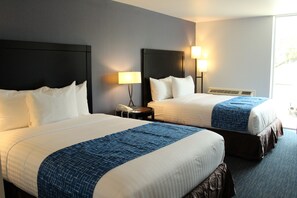 Premium bedding, pillowtop beds, blackout drapes, iron/ironing board