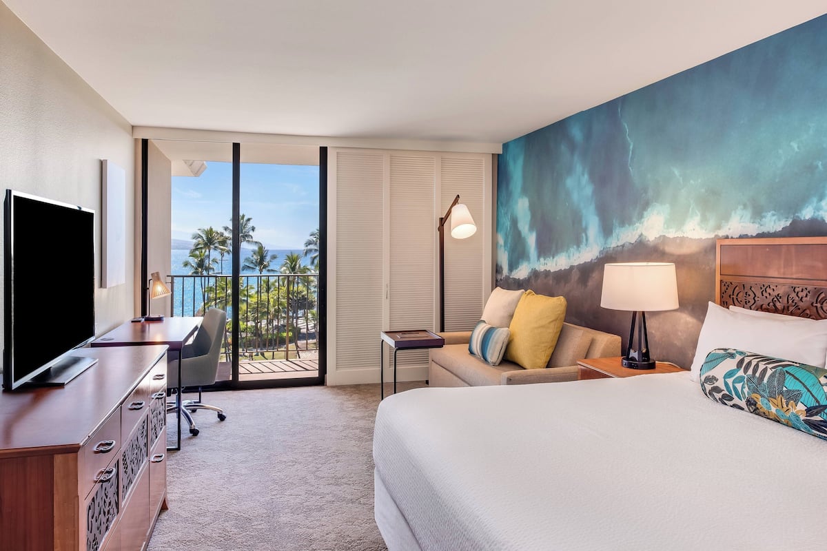 room, 1 king bed with sofa bed, balcony, oceanfront | 1 bedroom, in-room safe, desk, iron/ironing board