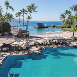 Outdoor pool, pool umbrellas
