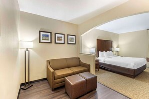 Suite, 1 King Bed with Sofa bed, Non Smoking | Premium bedding, down duvets, pillow-top beds, iron/ironing board