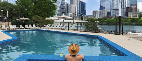 Outdoor pool, open 9:00 AM to 10:00 PM, cabanas (surcharge)