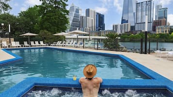 Outdoor pool, open 9:00 AM to 10:00 PM, cabanas (surcharge)