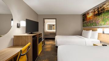 Double Room, 2 Double Beds, Accessible | Iron/ironing board, free cots/infant beds, rollaway beds, free WiFi