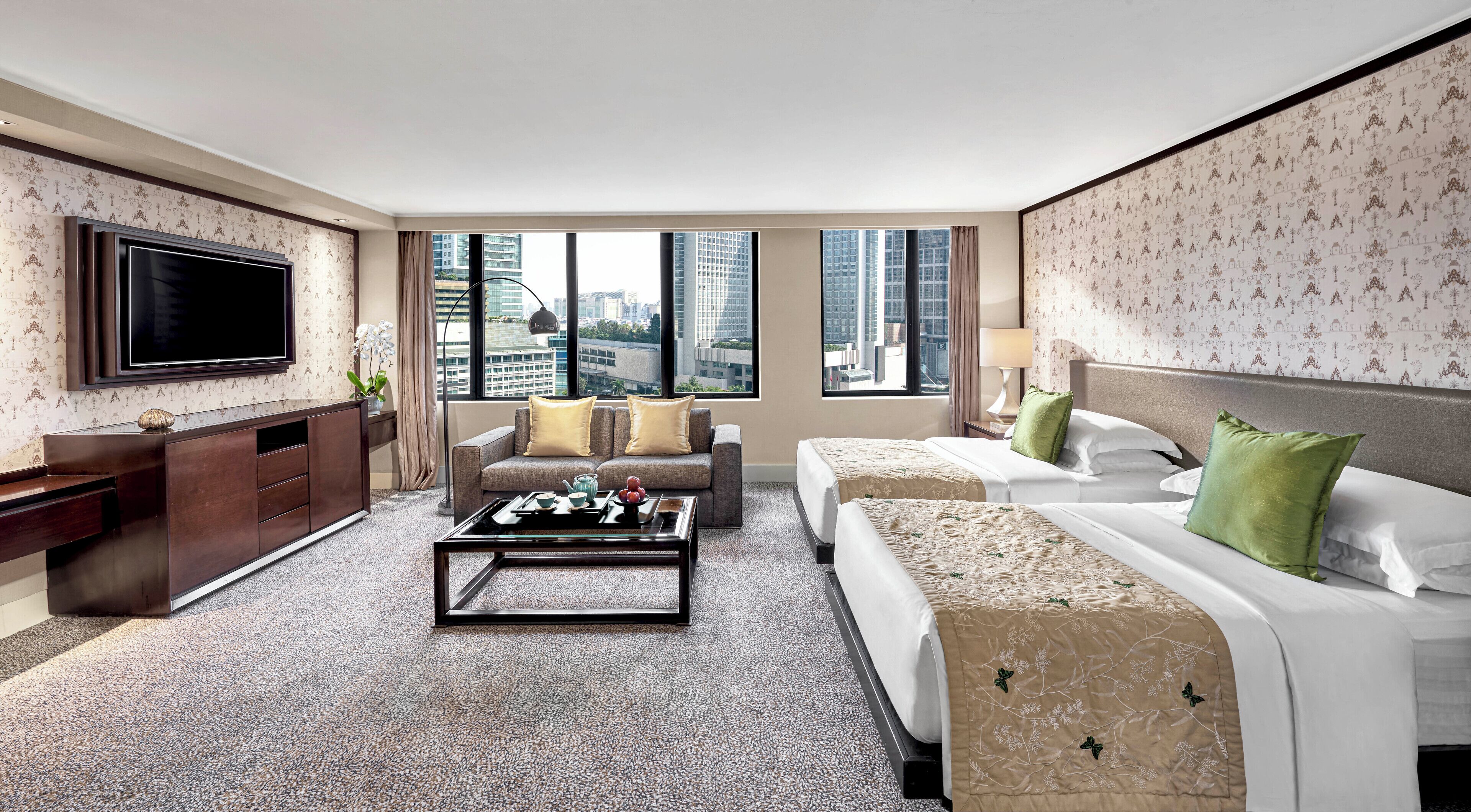 Zweibettzimmer (Monument View) | Hochwertige Bettwaren, Daunenbettdecken, Pillowtop-Betten, Minibar