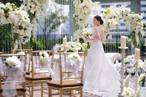 Outdoor wedding area