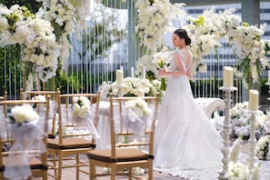 Outdoor wedding area