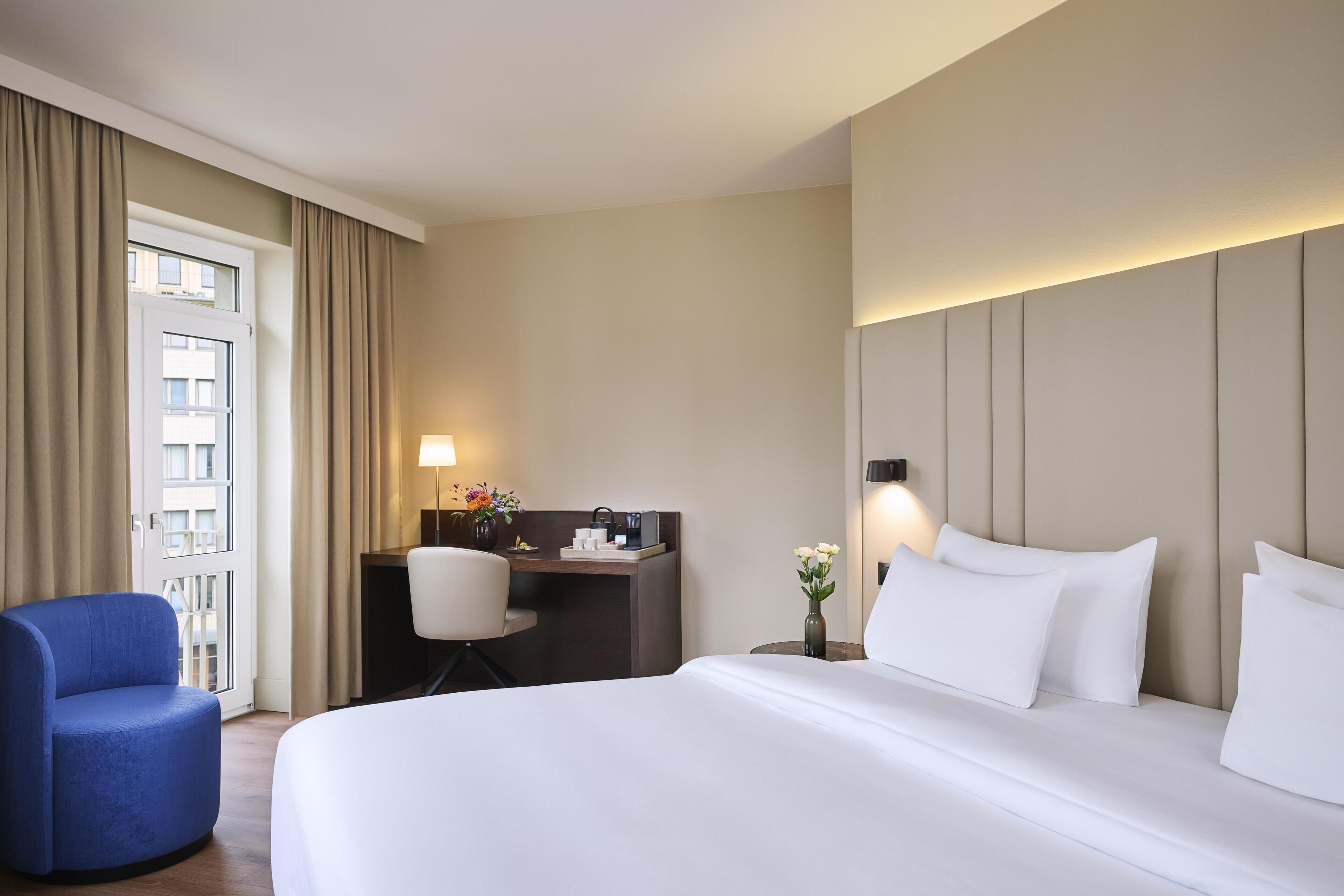 In-room safe, desk, soundproofing, free cribs/infant beds