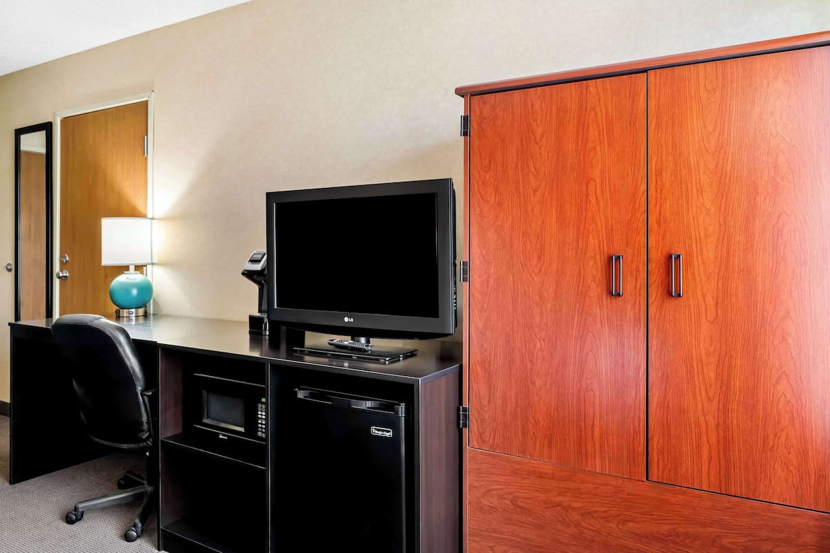 standard room, 1 queen bed, non smoking | in-room safe, desk, iron/ironing board, free cots/infant beds