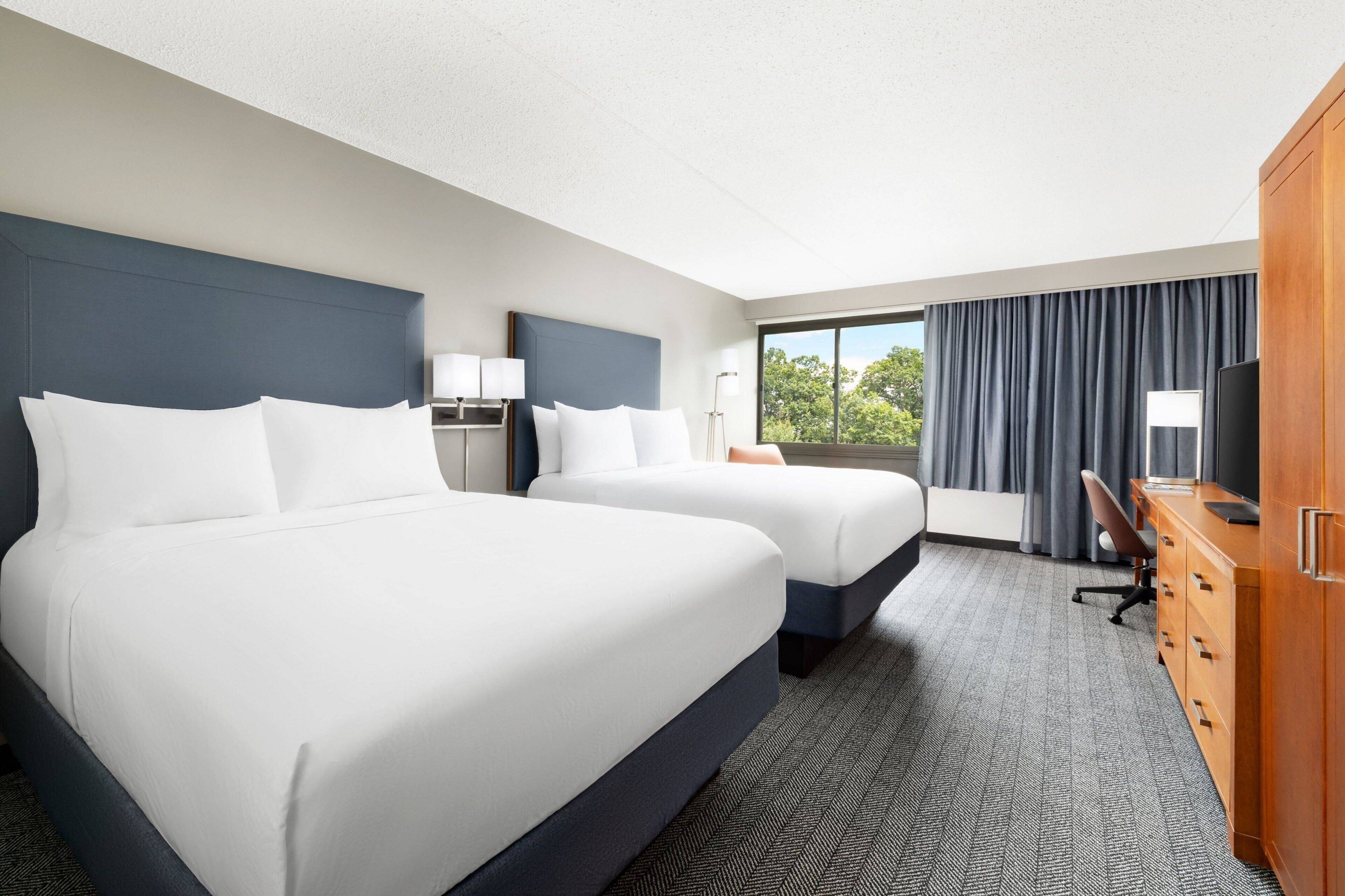 room, 2 queen beds, non smoking | 1 bedroom, premium bedding, pillow-top beds, desk