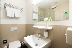 Free toiletries, hair dryer, towels