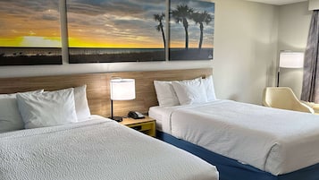 Double Room, 2 Double Beds | In-room safe, iron/ironing board, free cribs/infant beds, rollaway beds