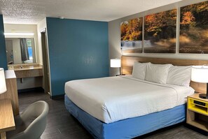 Standard Room, 1 King Bed, Smoking | In-room safe, iron/ironing board, free cribs/infant beds, rollaway beds - Days Inn by Wyndham Columbia NE Fort Jackson (Columbia)