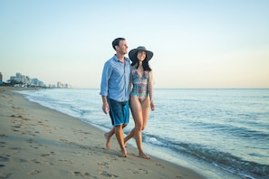 Private beach, beach cabanas, sun loungers, beach umbrellas