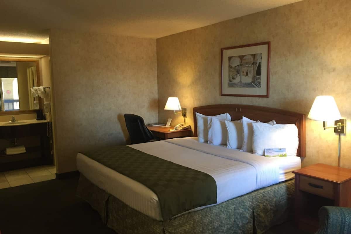 Hochwertige Bettwaren, Schreibtisch, laptopgeeigneter Arbeitsplatz