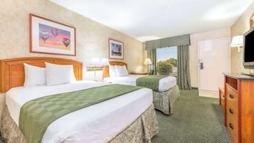 Room, 2 Double Beds, Non Smoking | Premium bedding, desk, laptop workspace, blackout curtains