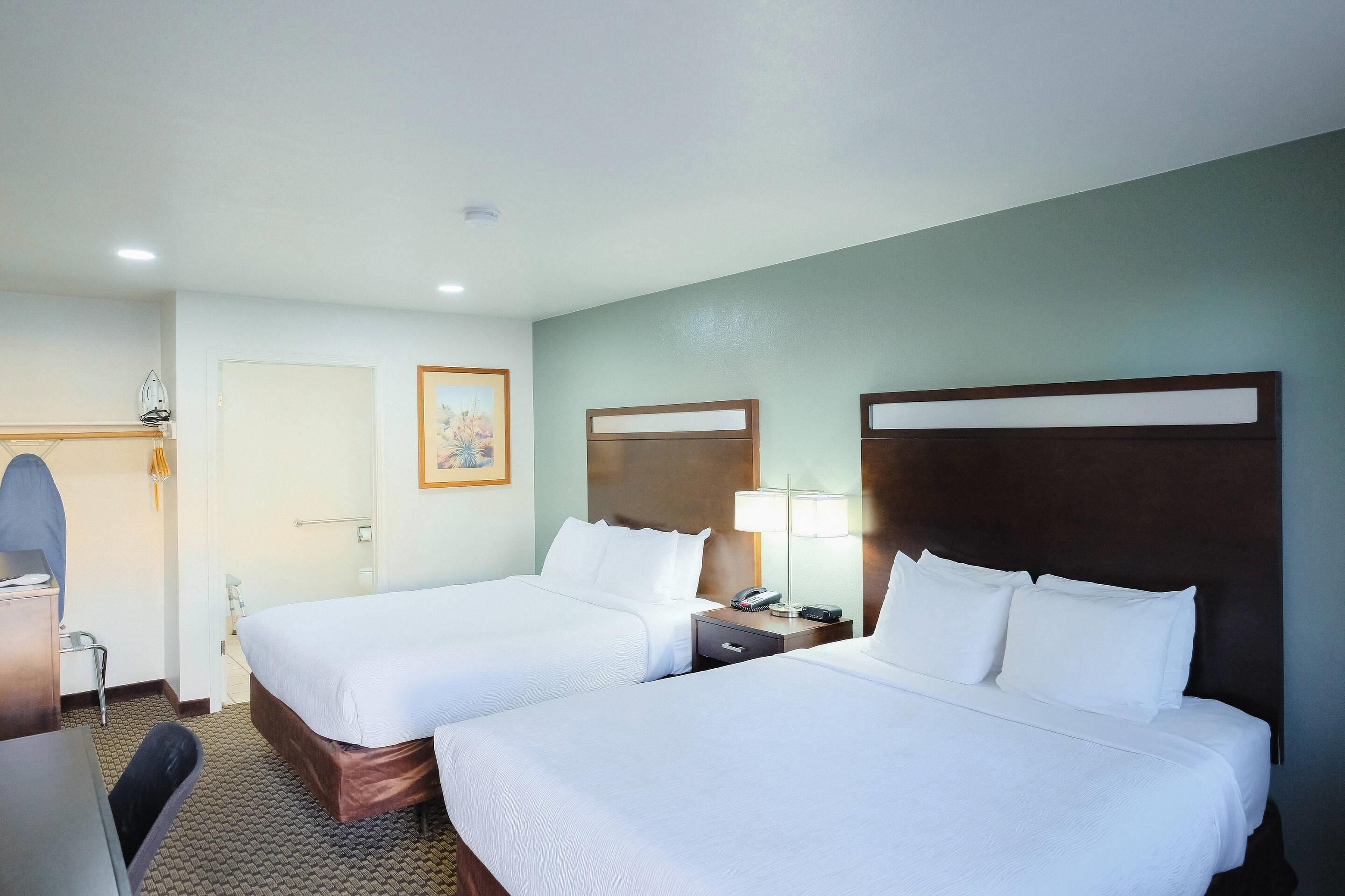 Room, 2 Queen Beds, Accessible, Non Smoking | Premium bedding, pillow-top beds, desk, laptop workspace