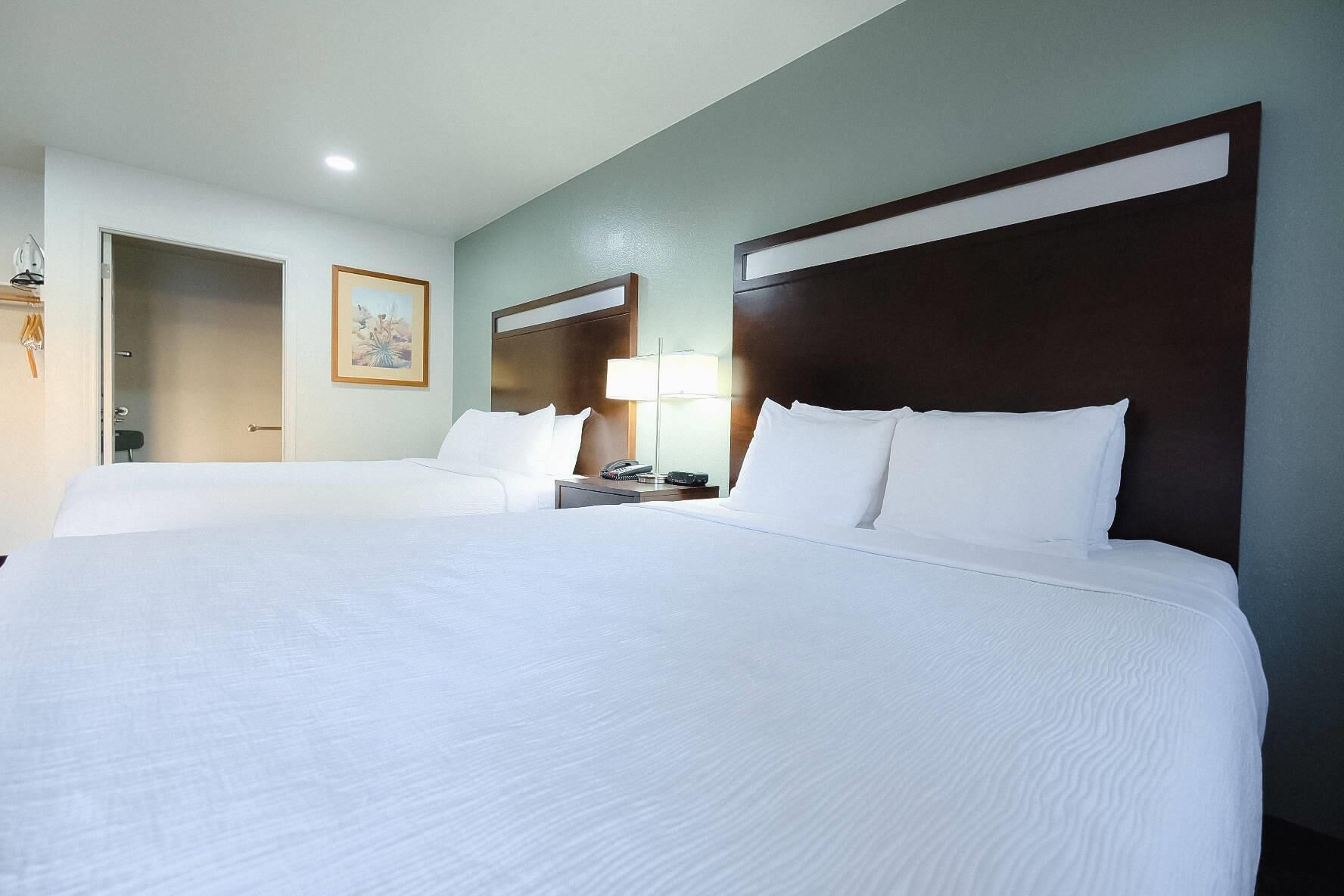 Room, 2 Queen Beds, Accessible, Non Smoking | Premium bedding, pillowtop beds, desk, laptop workspace