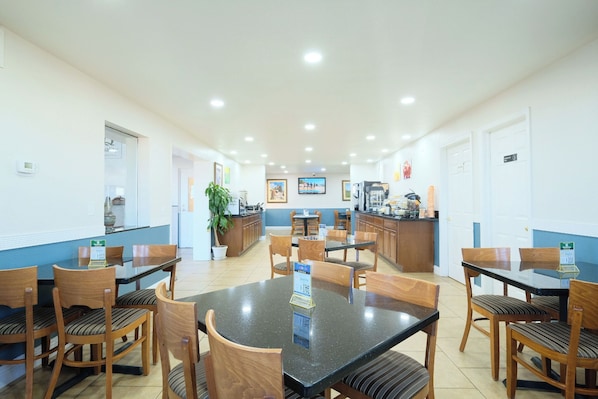 Free daily self-service breakfast