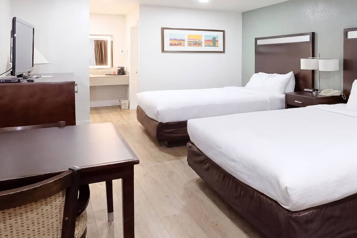 Room, 2 Queen Beds, Non Smoking | Premium bedding, pillowtop beds, desk, laptop workspace
