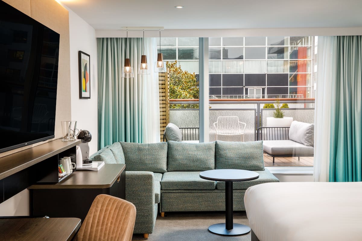 premium room, 1 king bed, balcony (super king) | 1 bedroom, desk, iron/ironing board, free cots/infant beds