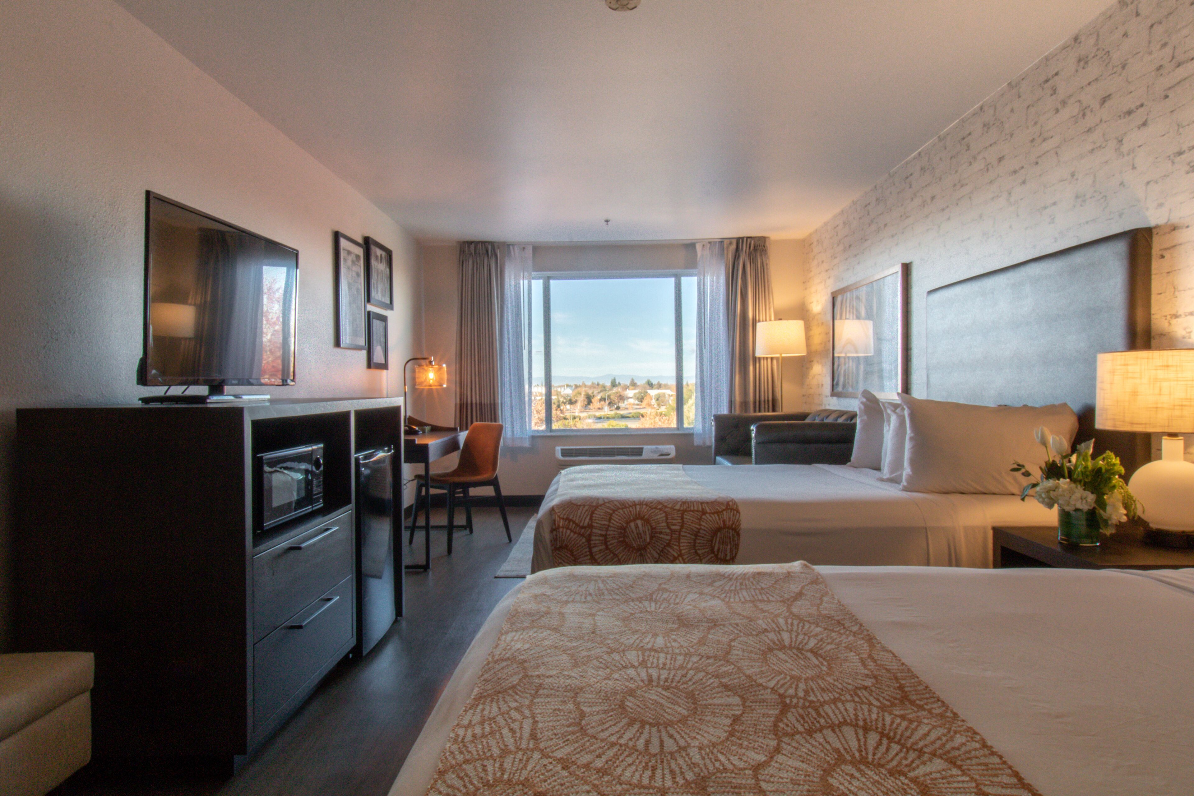 2 queen suite | premium bedding, blackout curtains, iron/ironing board