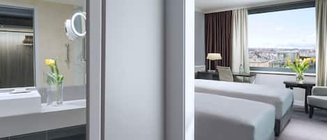 Free toiletries, hair dryer, towels