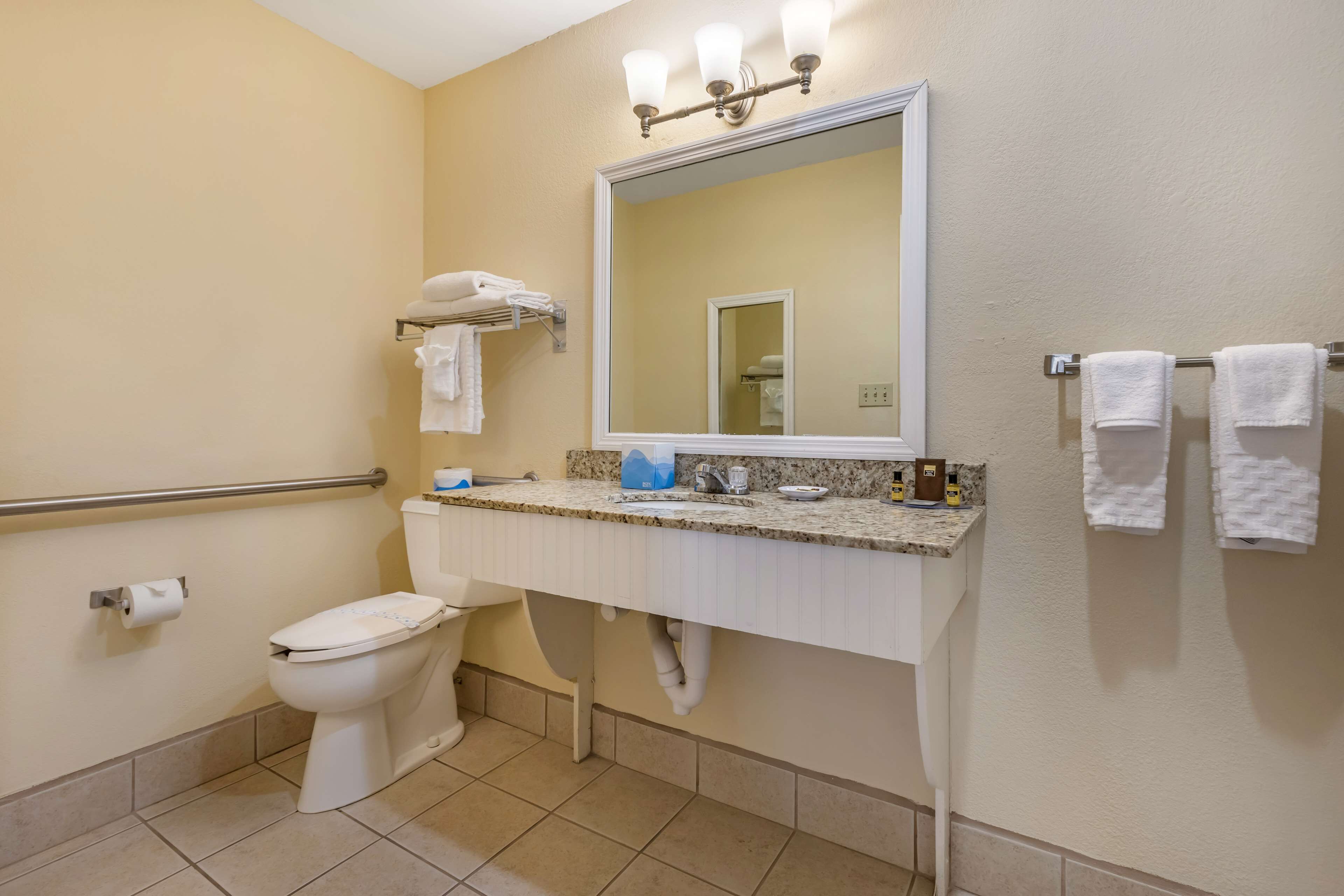 standard room, 2 queen beds, accessible, non smoking | bathroom | free toiletries, hair dryer, towels, soap