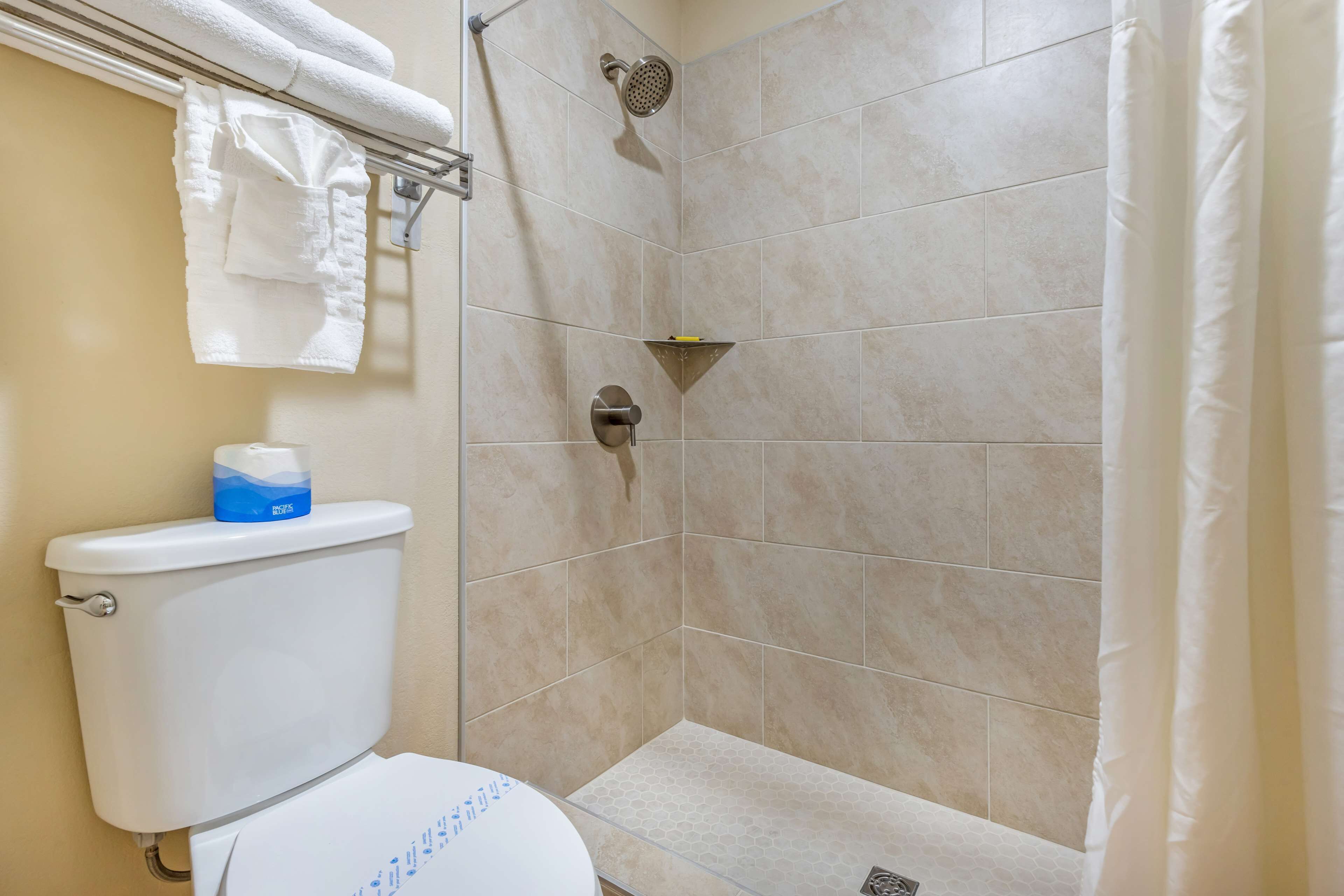 standard room, 2 queen beds, accessible, non smoking | bathroom | free toiletries, hair dryer, towels, soap