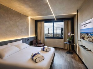 Appartement Deluxe, 1 lit double et 1 canapé-lit | Literie hypoallergénique, minibar, coffres-forts dans les chambres