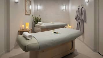 Couples treatment room(s), sauna, hot tub, steam room, body treatments