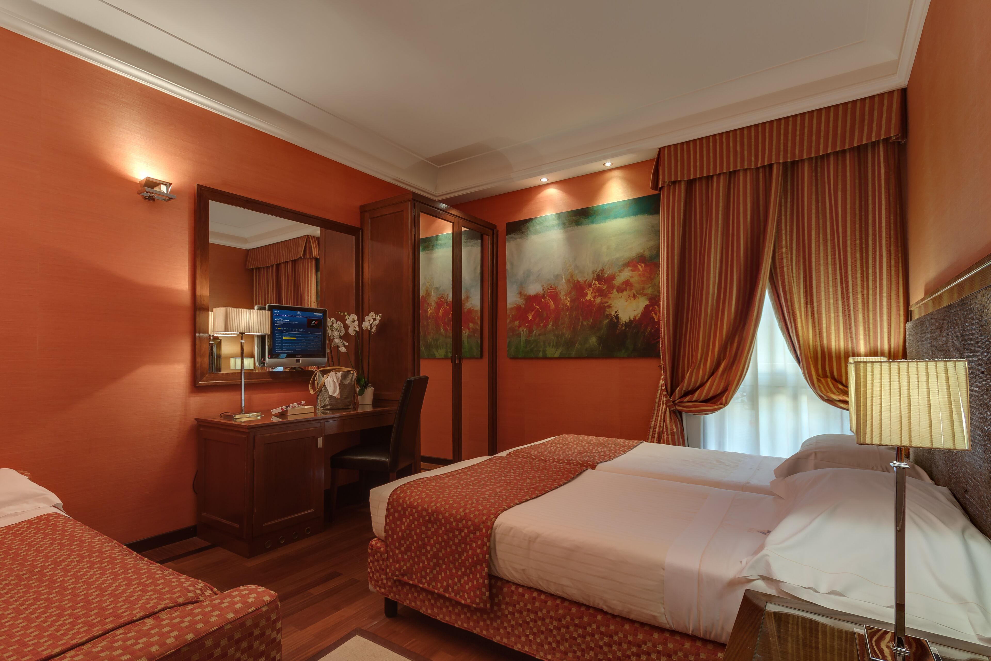 comfort triple room | premium bedding, minibar, in-room safe, desk