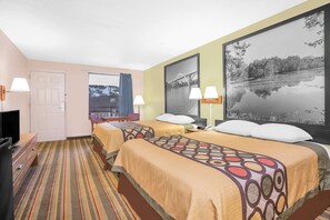 Desk, soundproofing, iron/ironing board, free cribs/infant beds