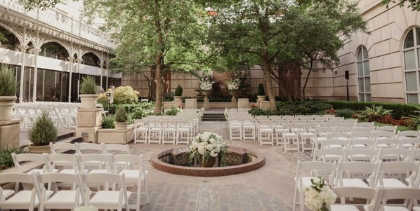Outdoor wedding area