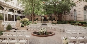Outdoor wedding area