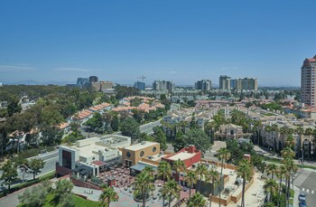 Hotel room view looking out at Hyatt Regency La Jolla