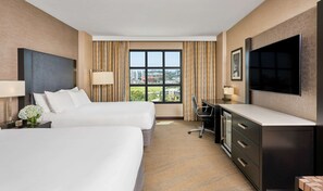 Hypo-allergenic bedding, pillow-top beds, in-room safe, desk