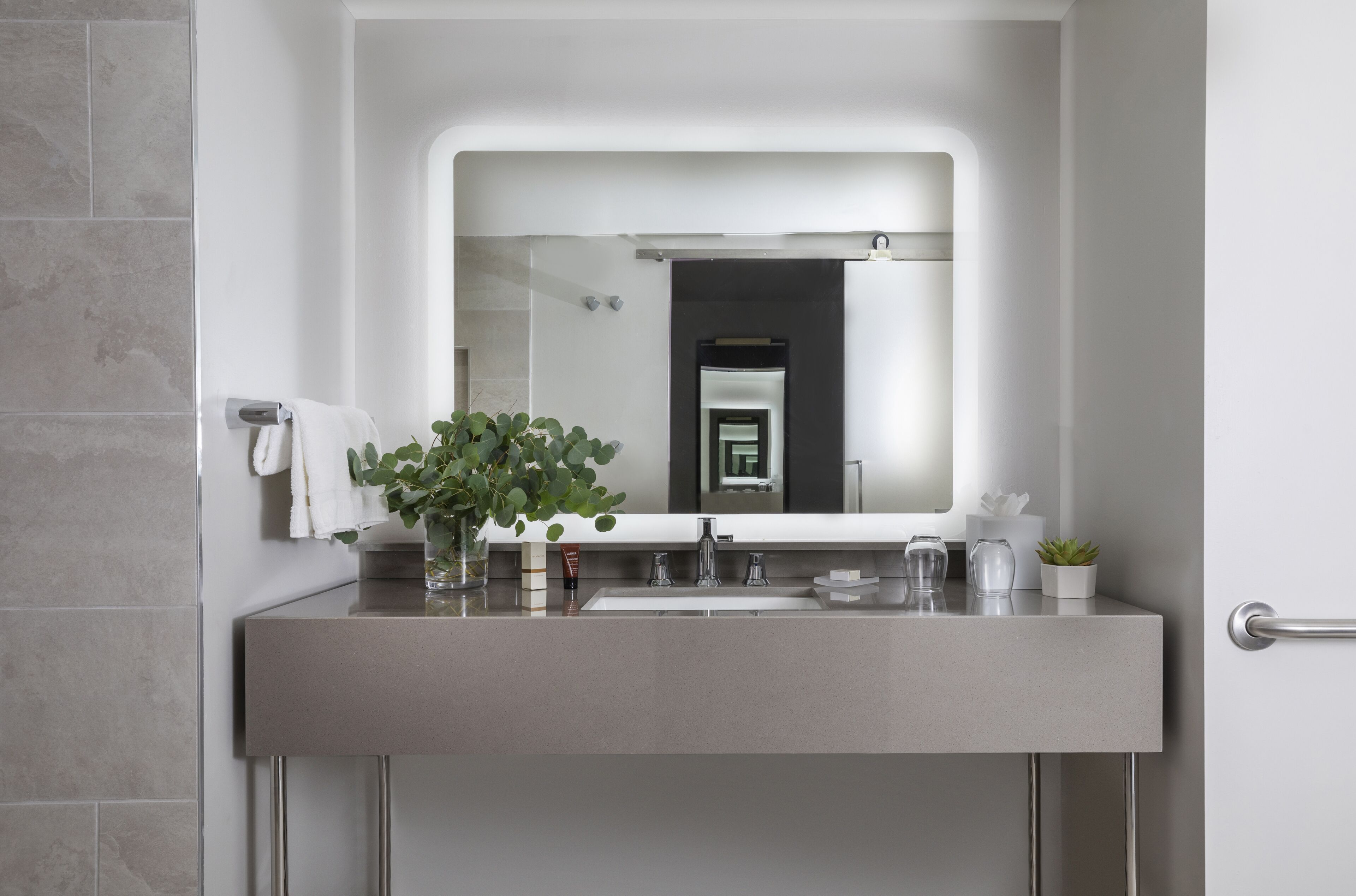 shower, designer toiletries, hair dryer, bathrobes