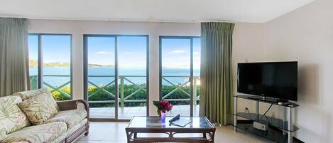 2 Bedroom Villa, Water View | Living room | 42-inch LCD TV with cable channels, TV