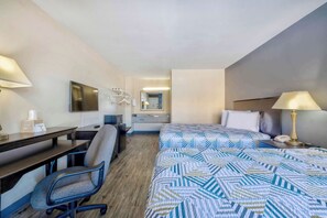 Standard Room, 2 Queen Beds, Non Smoking, Refrigerator & Microwave | Individually furnished, desk, laptop workspace, blackout drapes